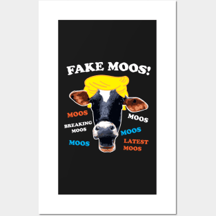 Fake Moos News Cow Costume Posters and Art